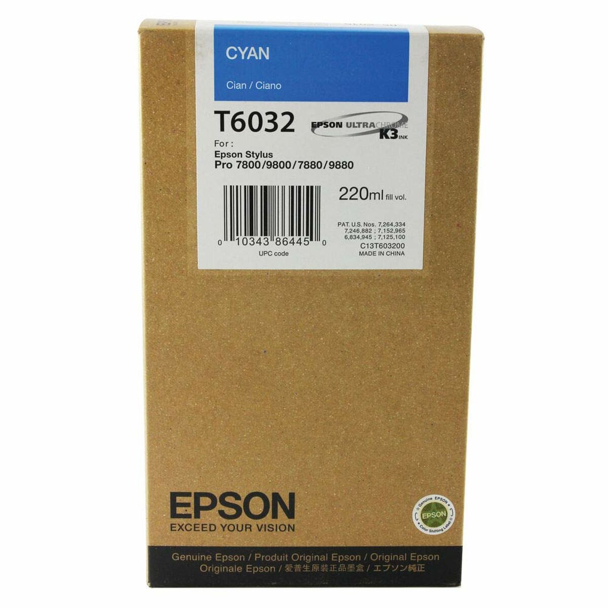 Tinteiro de Tinta Original Epson GF Stylus Pro 7880/9880 Ciano