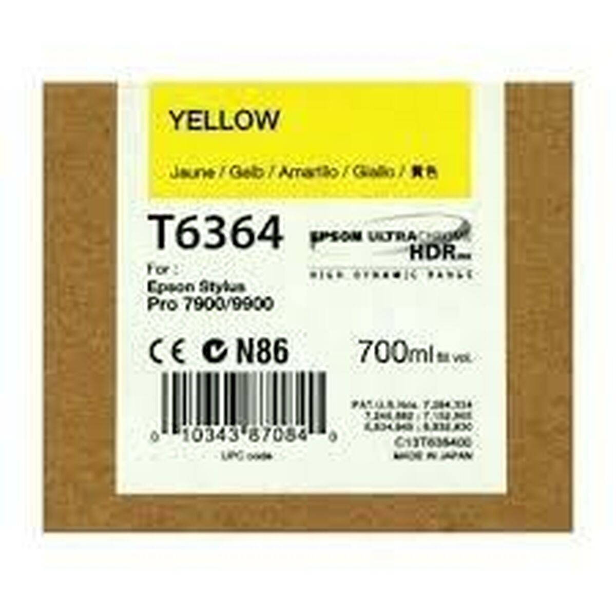 Tinteiro de Tinta Original Epson Cartucho T636400 amarillo Amarelo