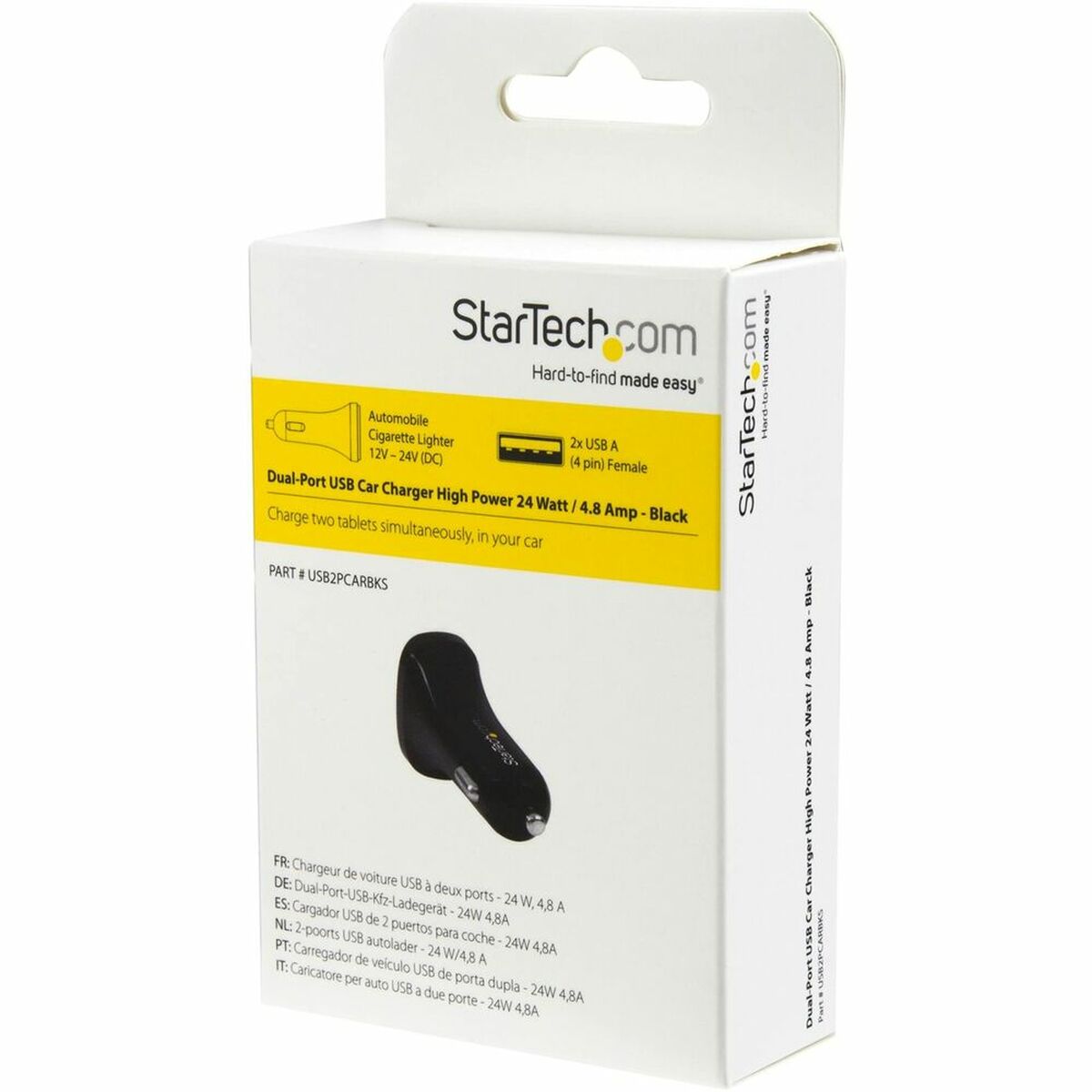 Carregador de Carro Startech USB2PCARBKS