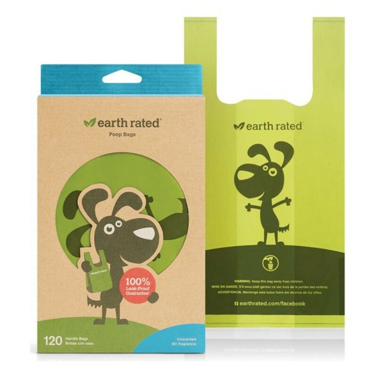 Sacos Earth Rated 870856100076 Sem perfume Animais de Estimação (120 uds)