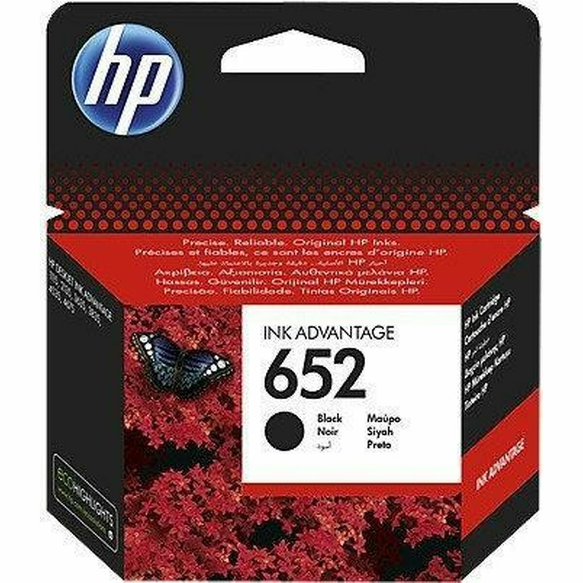 Tinteiro de Tinta Original HP 652 Preto