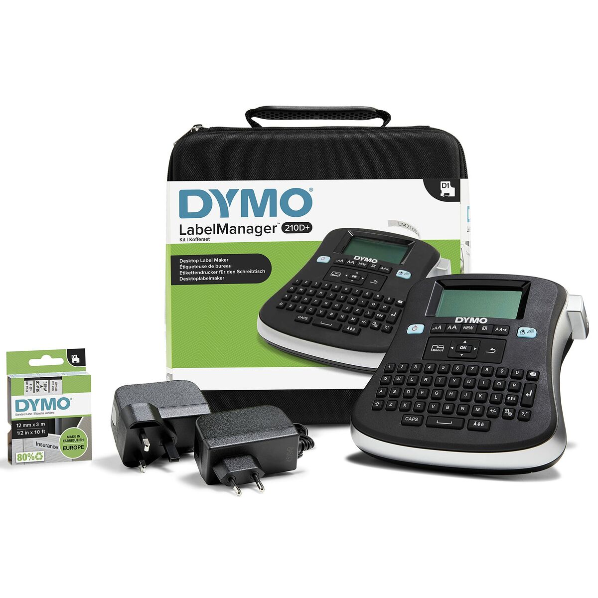 Máquina Rotuladora Elétrica Portátil Dymo LabelManager™ 210D+ QWERTY Kitcase (1 Unidade)