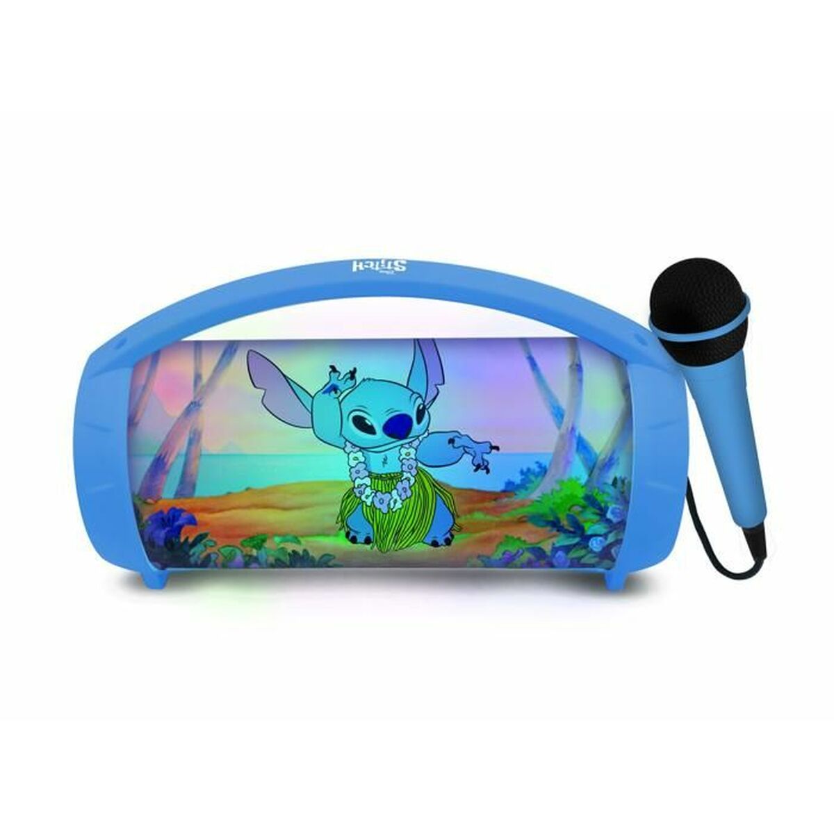 Altifalante Bluetooth com microfone para karaoke Lexibook Stitch Disney Azul