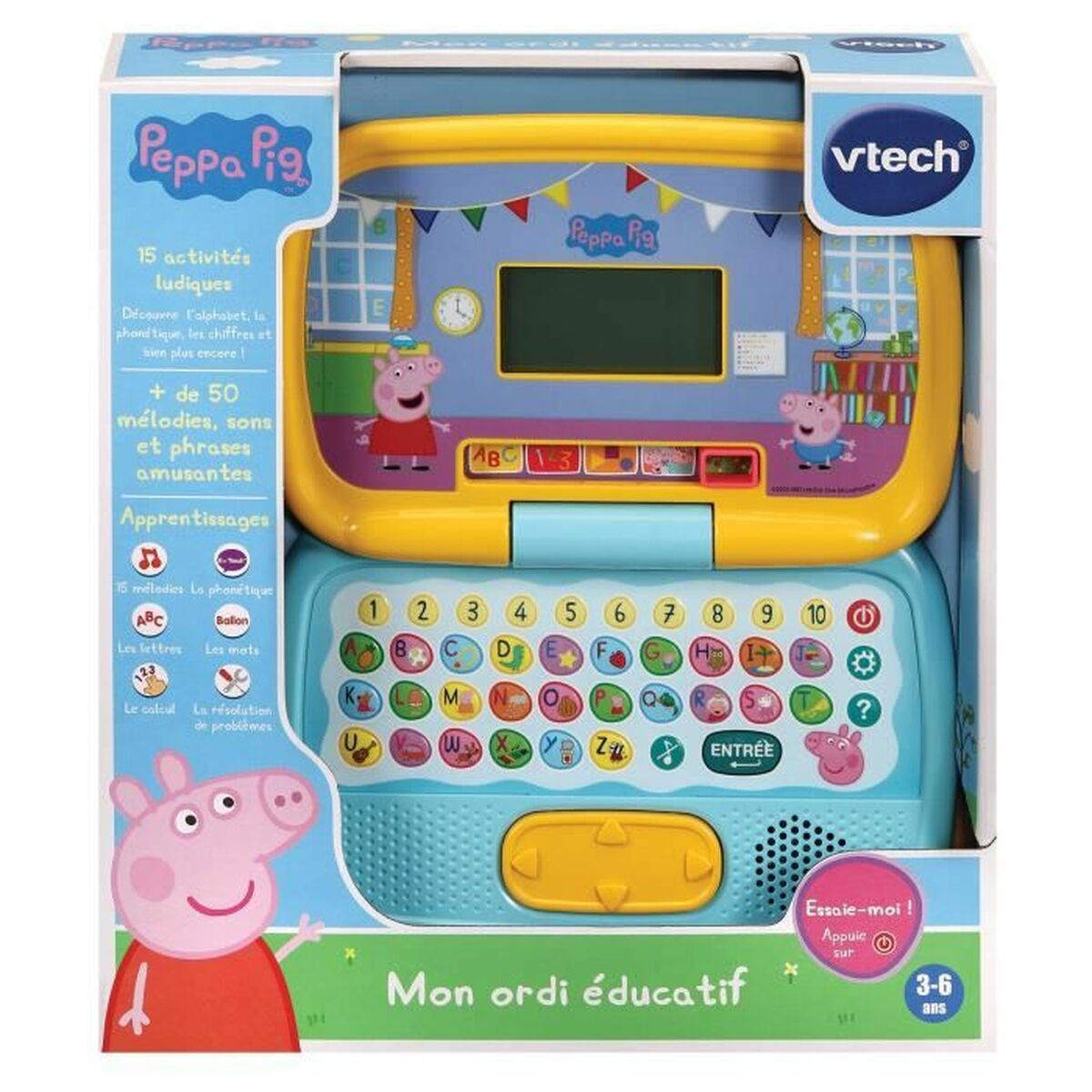 Computador portátil Vtech Peppa Pig 3-6 anos Brinquedo Interativo