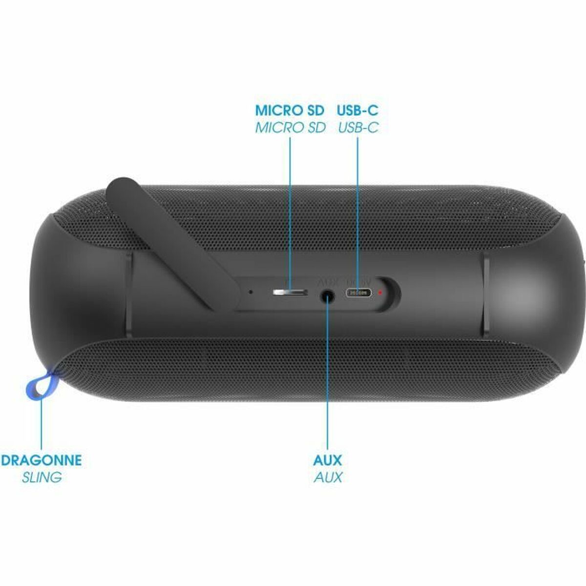 Altifalante Bluetooth Portátil Ryght R480361 Preto