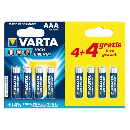 Pilha Alcalina Varta CD4BKKD13-P AAA 1,5V High Energy (8 pcs)