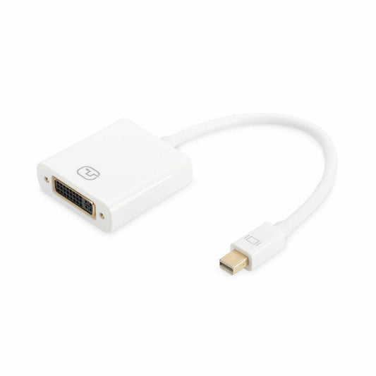 Adaptador Mini DisplayPort para DVI Digitus AK-340406-001-W Branco Preto