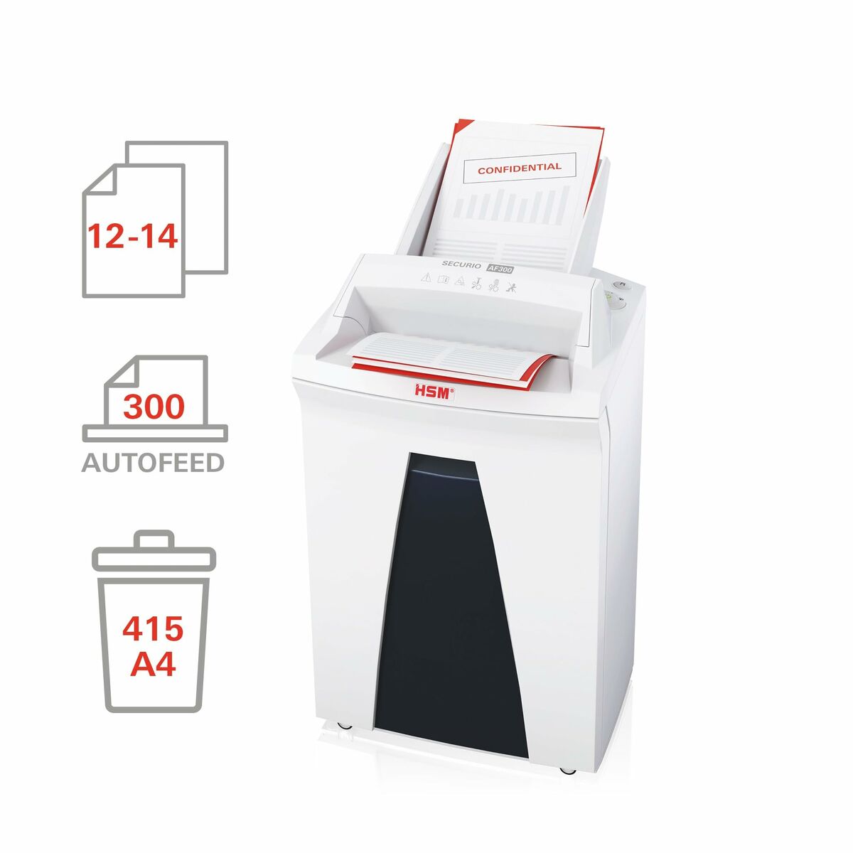 Trituradora de Papel Hsm SECURIO AF300 35 L