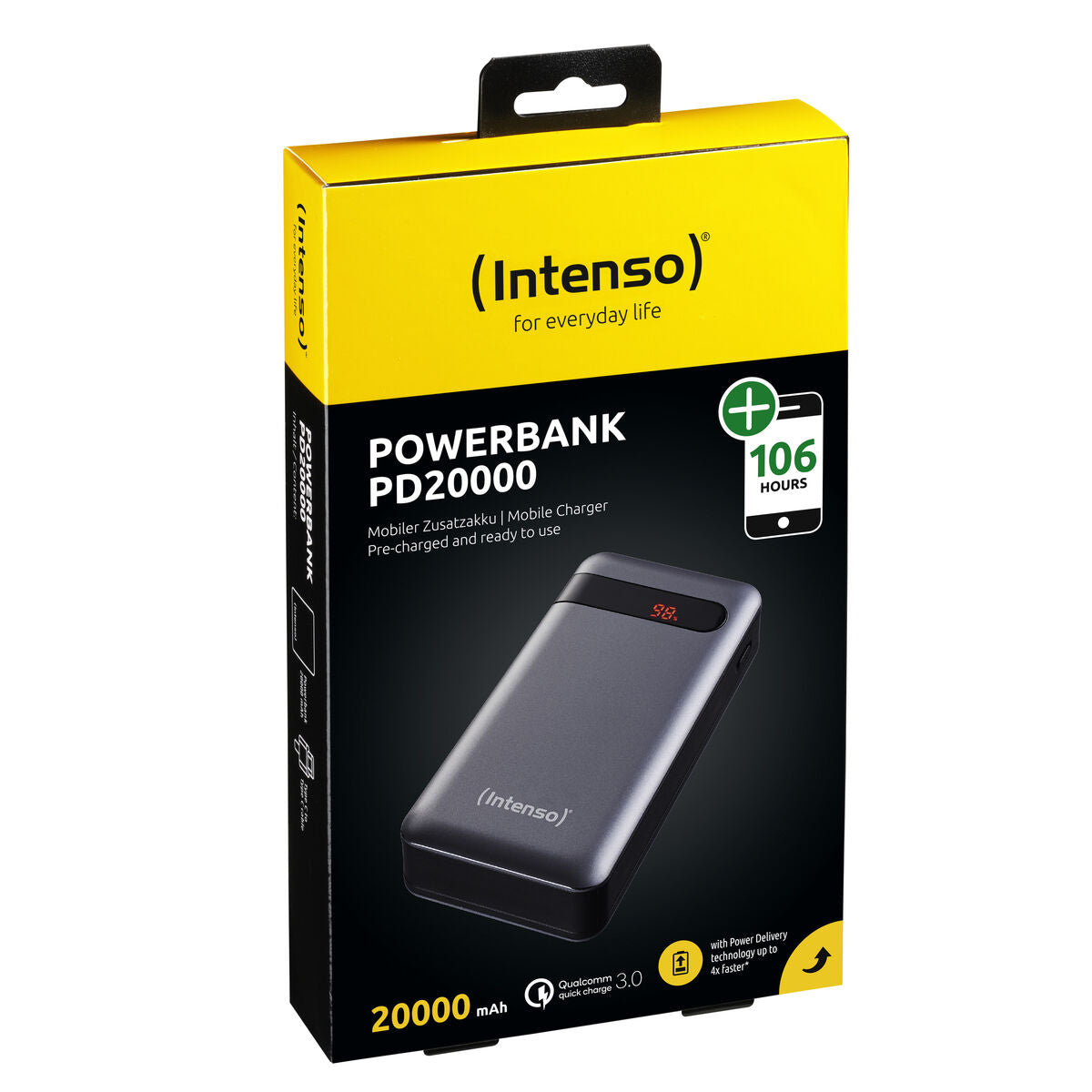 Powerbank INTENSO 7332354 Preto Antracite 20000 mAh