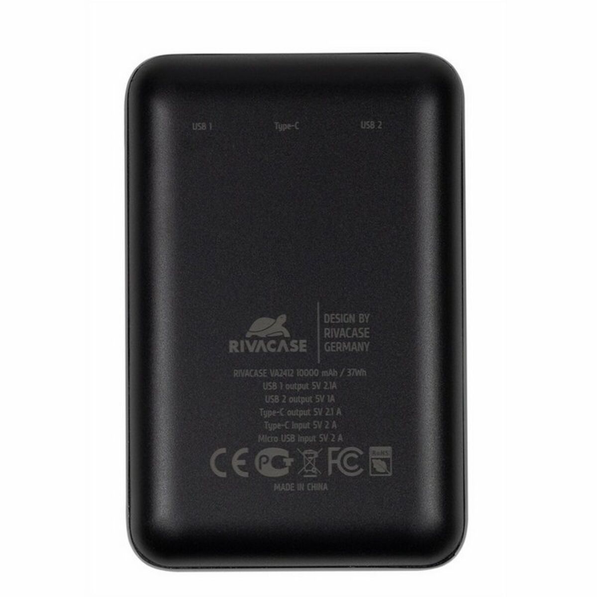 Powerbank Rivacase VA2412 Preto 10000 mAh