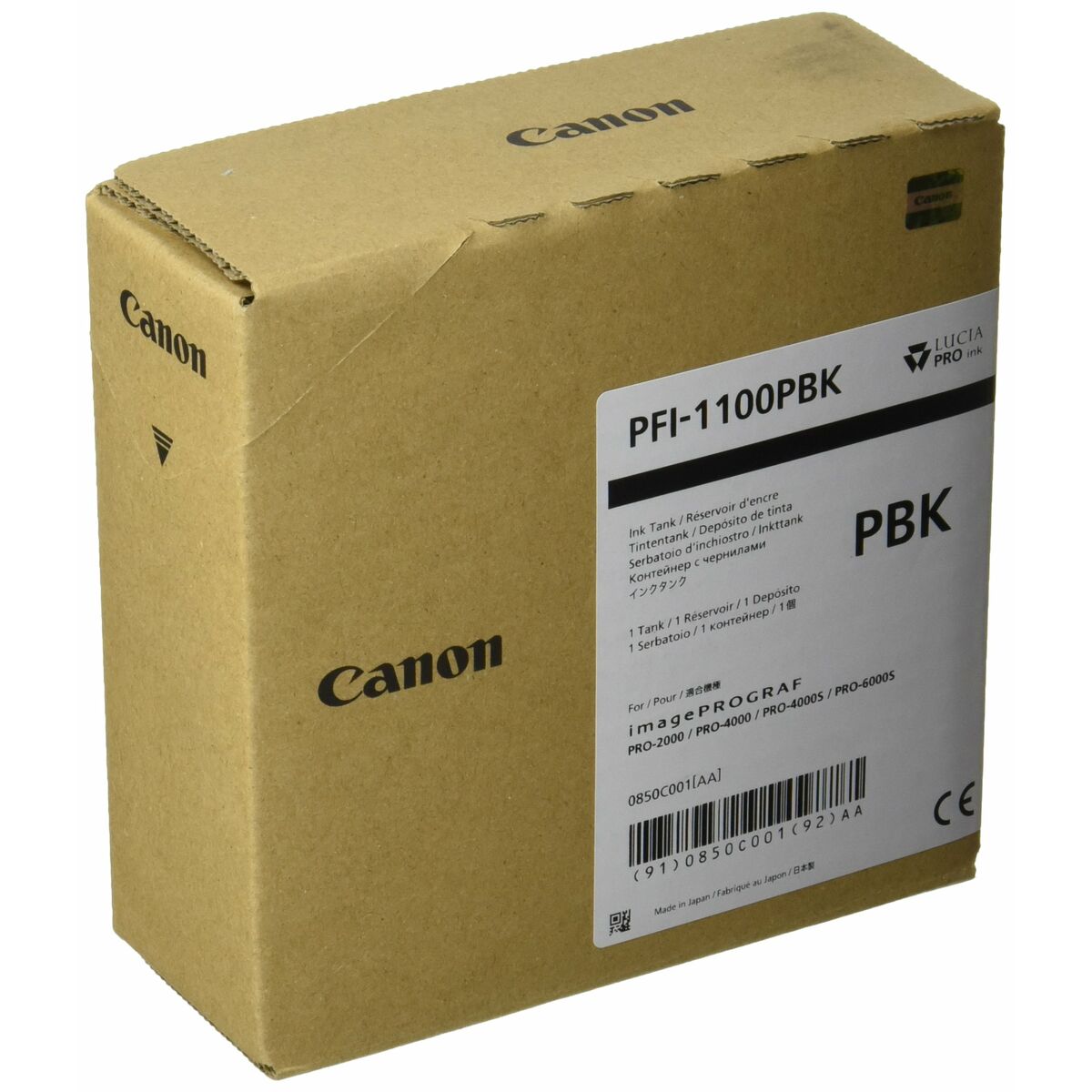 Tinteiro de Tinta Original Canon PFI-1100PBK Preto