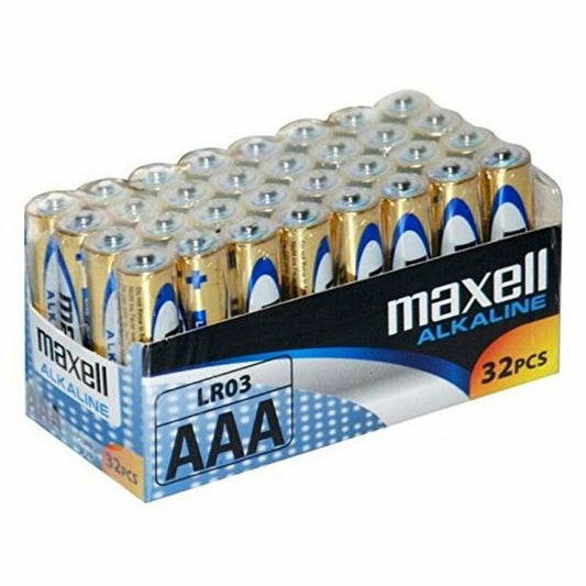 Pilhas Alcalinas Maxell MX-LR03 AAA 32 LR03 AAA 1.5V (32 pcs) 1,5 V