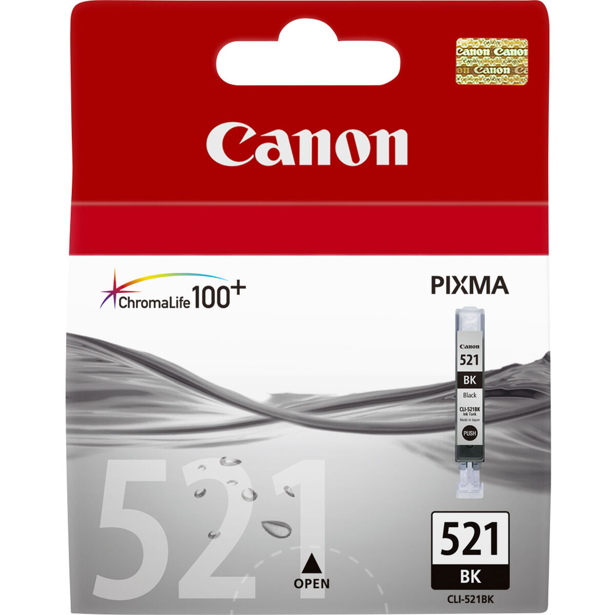 Tinteiro de Tinta Original Canon CLI-521 BK Preto