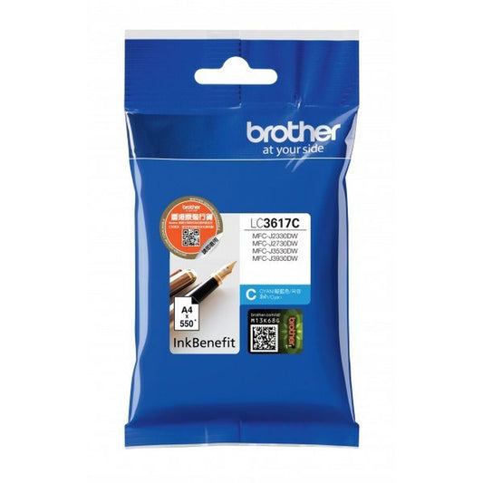 Tinteiro de Tinta Original Brother LC-3617C Ciano