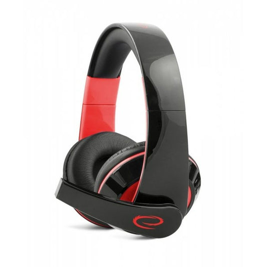 Auriculares com microfone Esperanza EGH300R Preto Vermelho