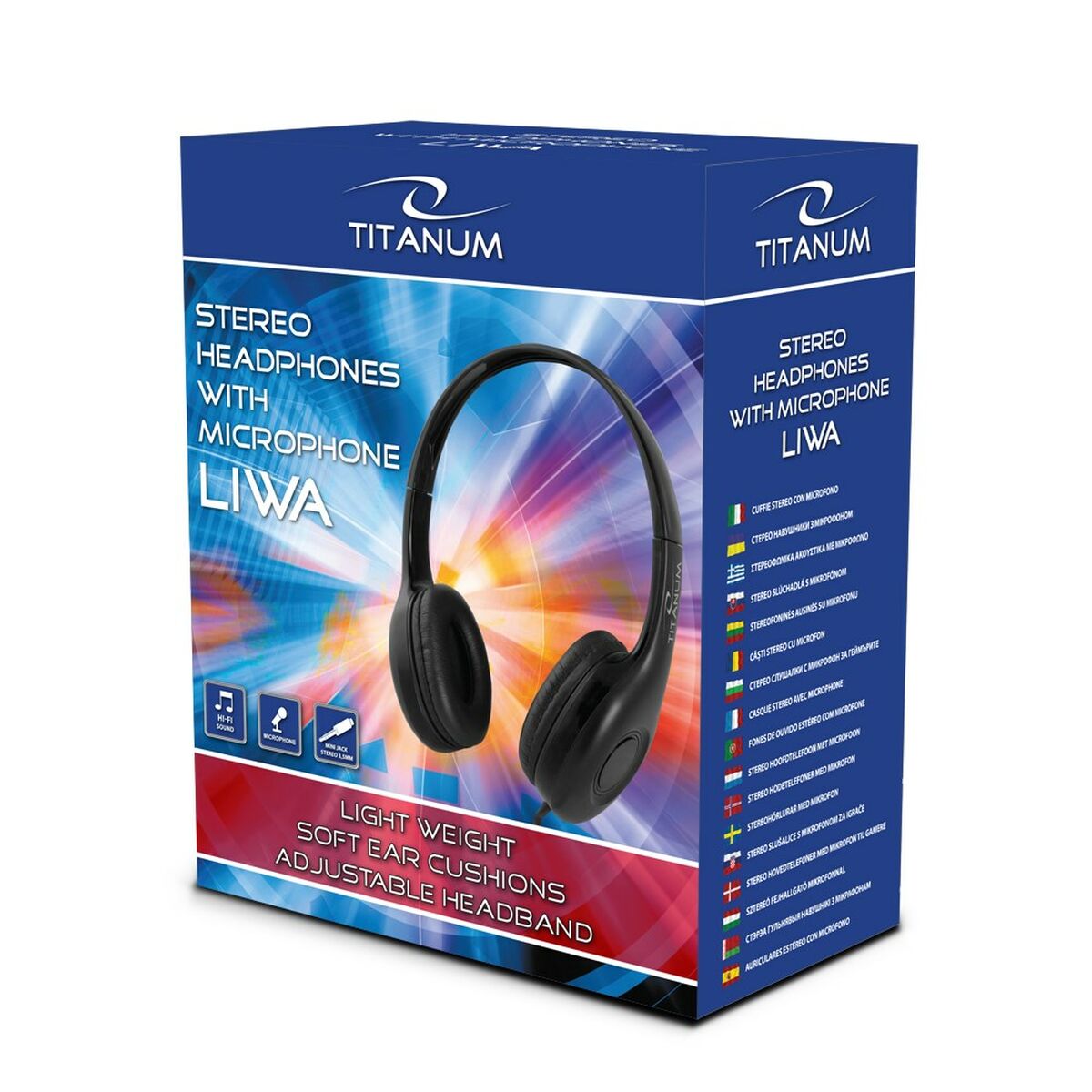 Auriculares com microfone Titanum TH114 Preto