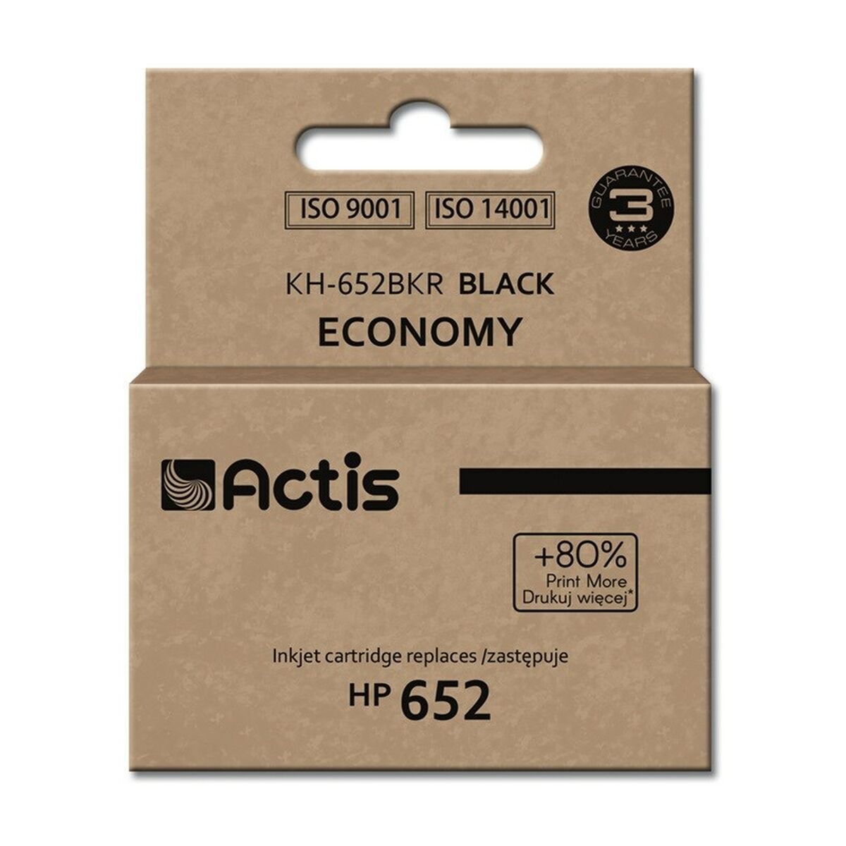 Tinteiro de Tinta Original Actis KH-652BKR Preto