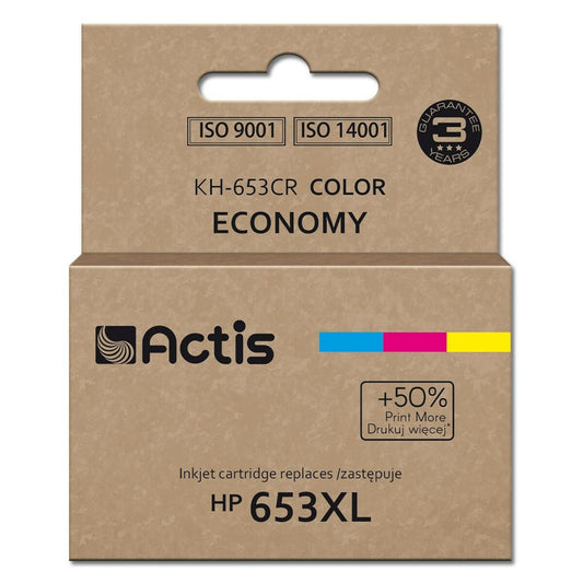 Cartuchos sobresselentes Actis KH-653CR Amarelo Ciano Magenta Ciano/Magenta/Amarelo