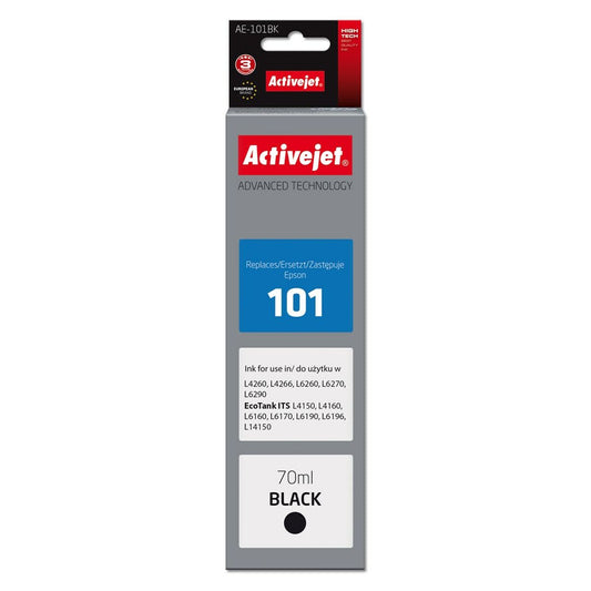 Tinteiro de Tinta Original Activejet AE-101BK Preto