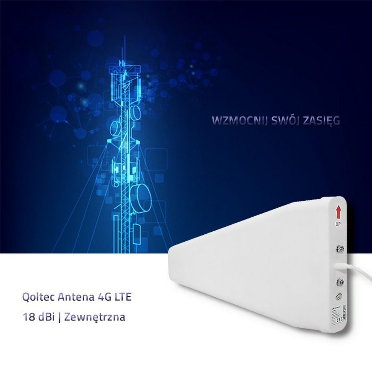 Antena de TV Qoltec 57021