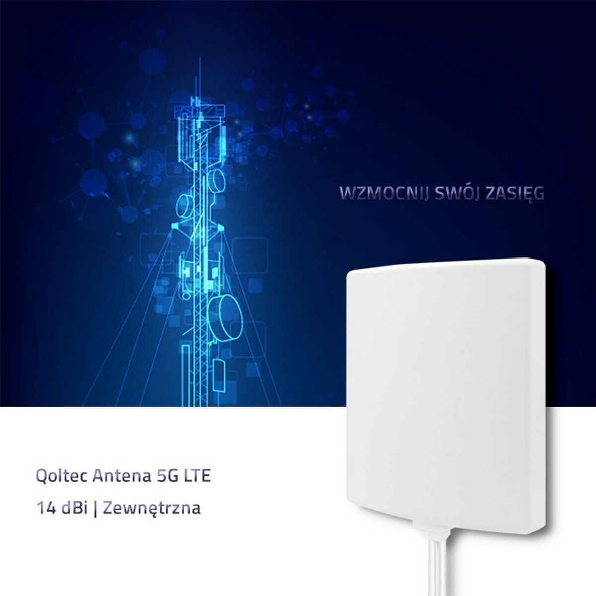 Antena de TV Qoltec 57022