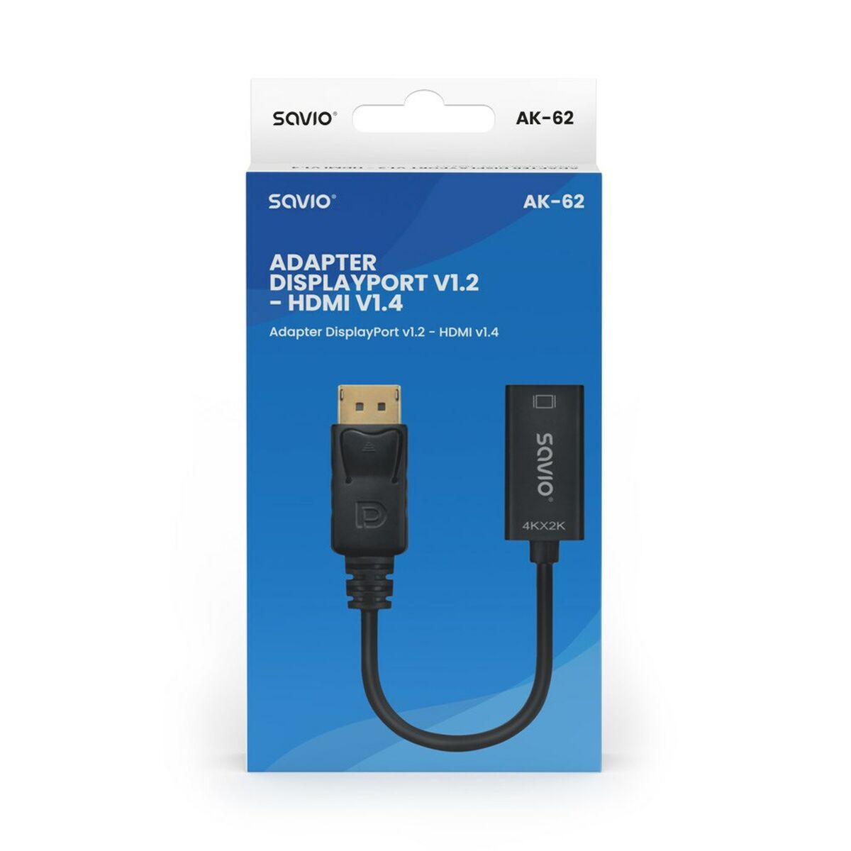 Adaptador DisplayPort para HDMI Savio AK-62 20 cm