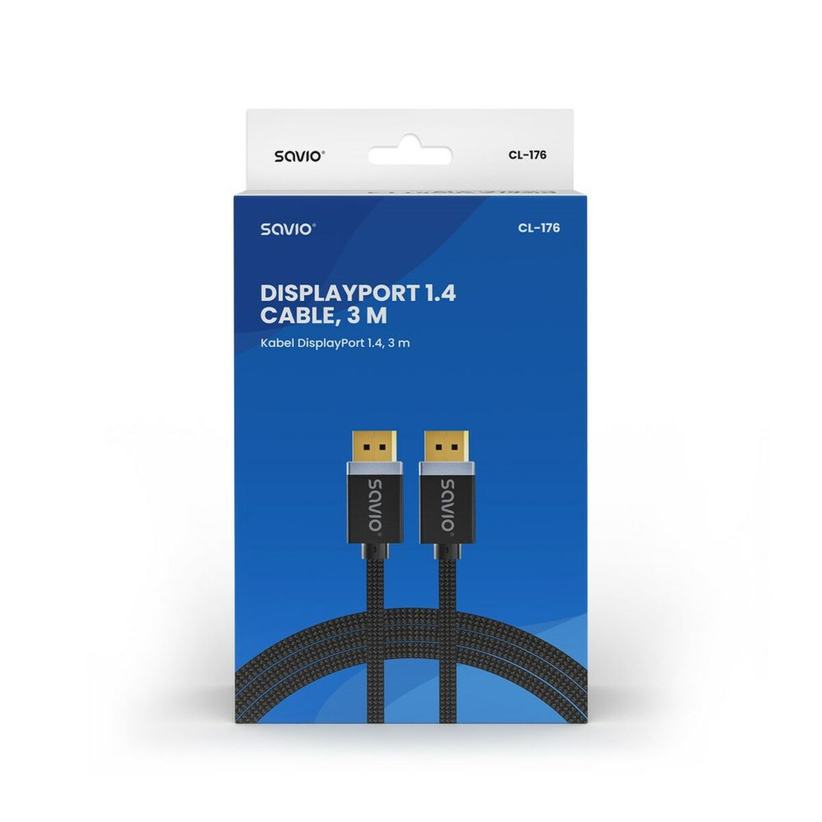 Cabo DisplayPort Savio CL-176 Preto 3 m