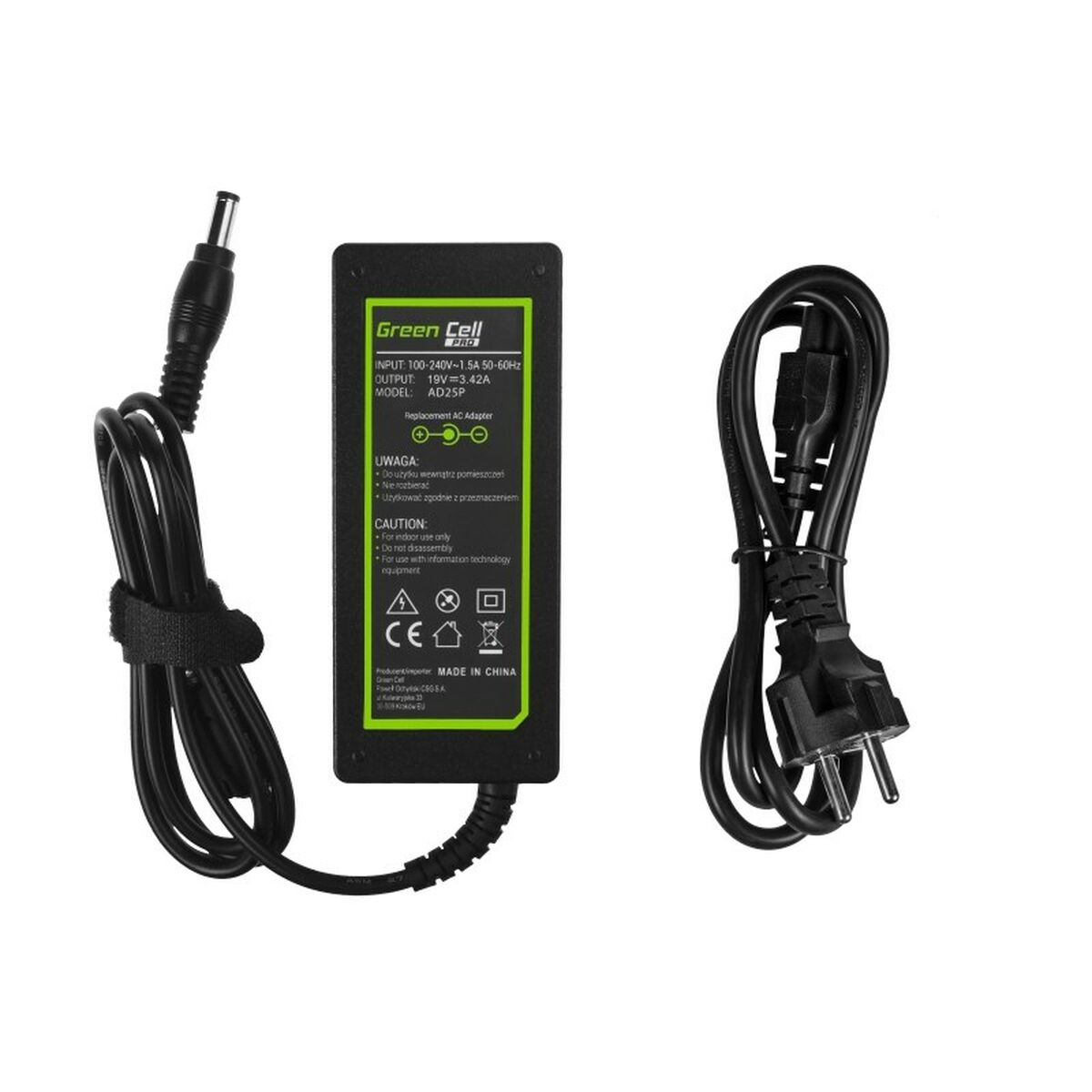 Carregador para Portátil Green Cell AD25P 65 W