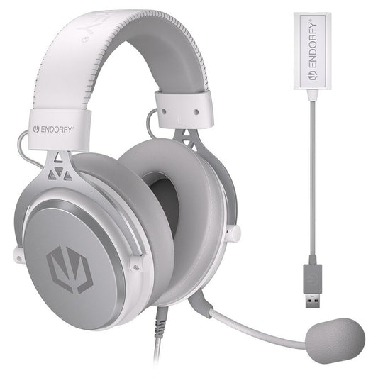 Auriculares com microfone Endorfy VIRO Plus USB Onyx Branco