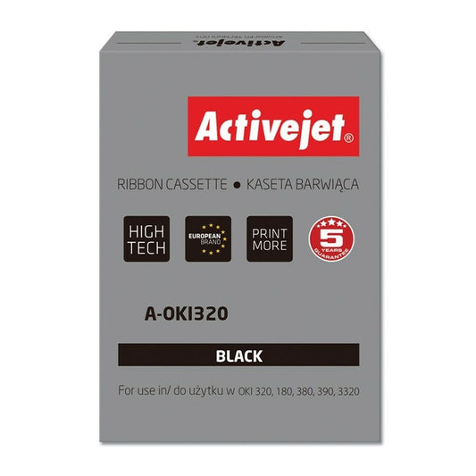 Fita de impressora de agulhas original Activejet A-OKI320 Preto