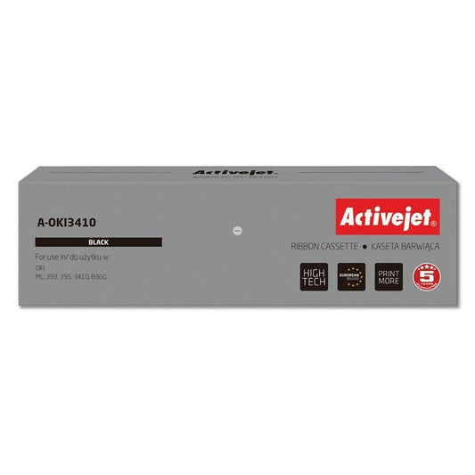 Fita de impressora de agulhas original Activejet A-OKI3410 Preto