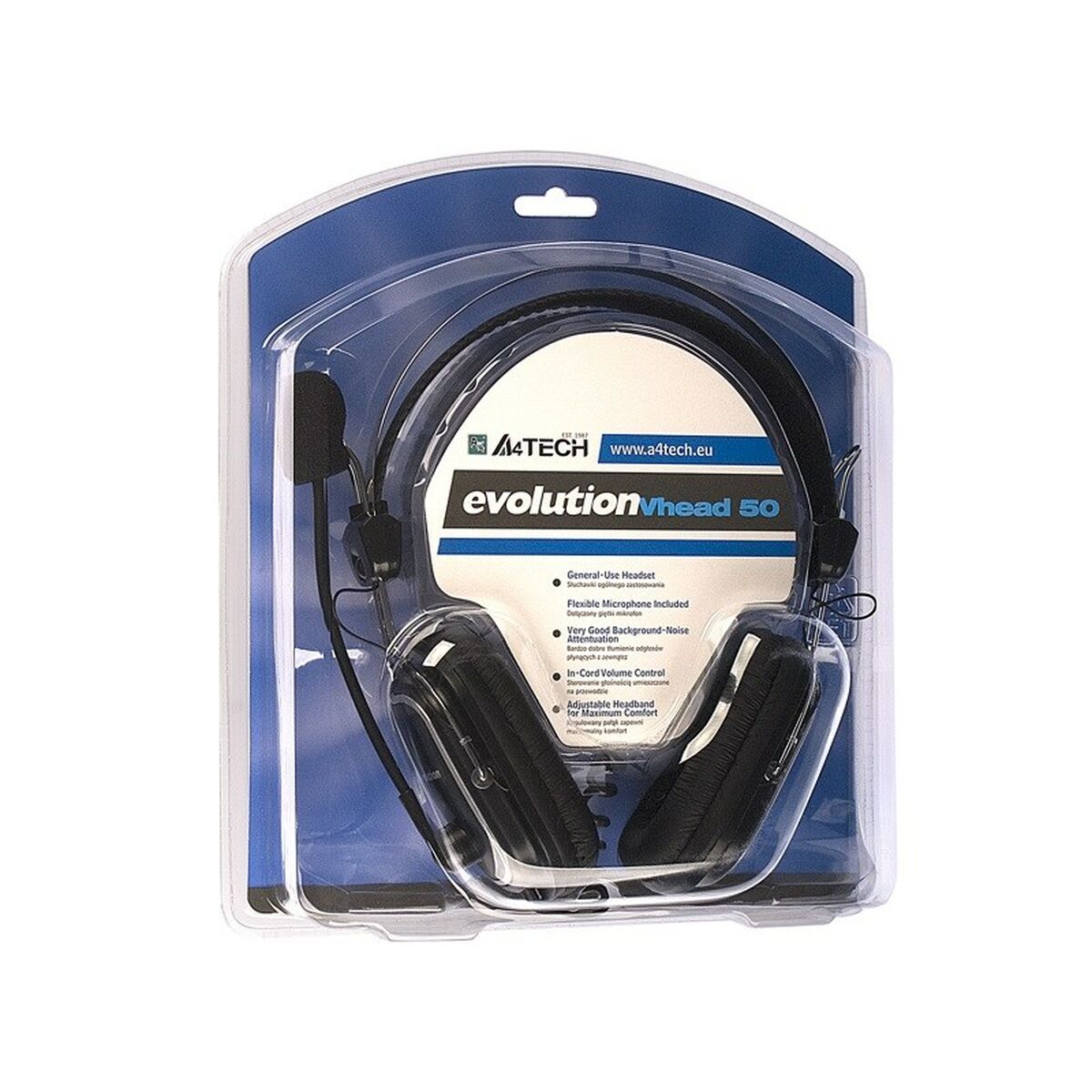 Auriculares com microfone A4 Tech EVO Vhead 50 Preto