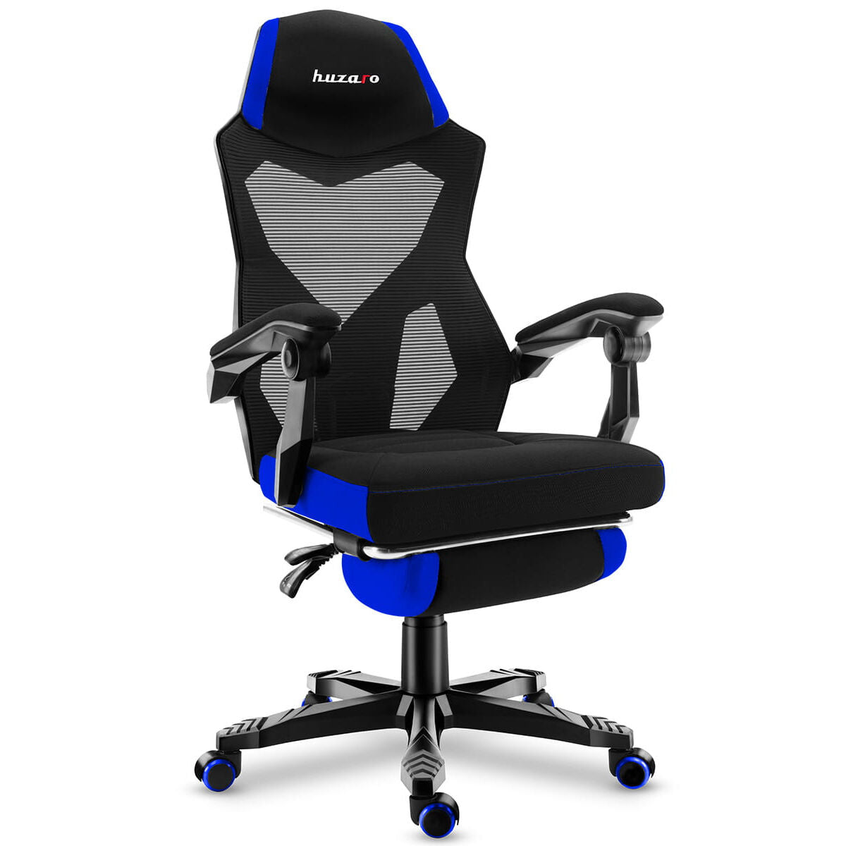 Cadeira de Gaming Huzaro Combat 3.0 Azul Preto Preto/Azul