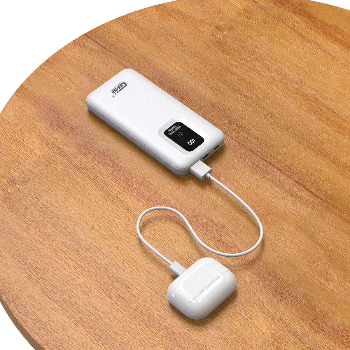 Powerbank Goms Recarregável Branco USB-C