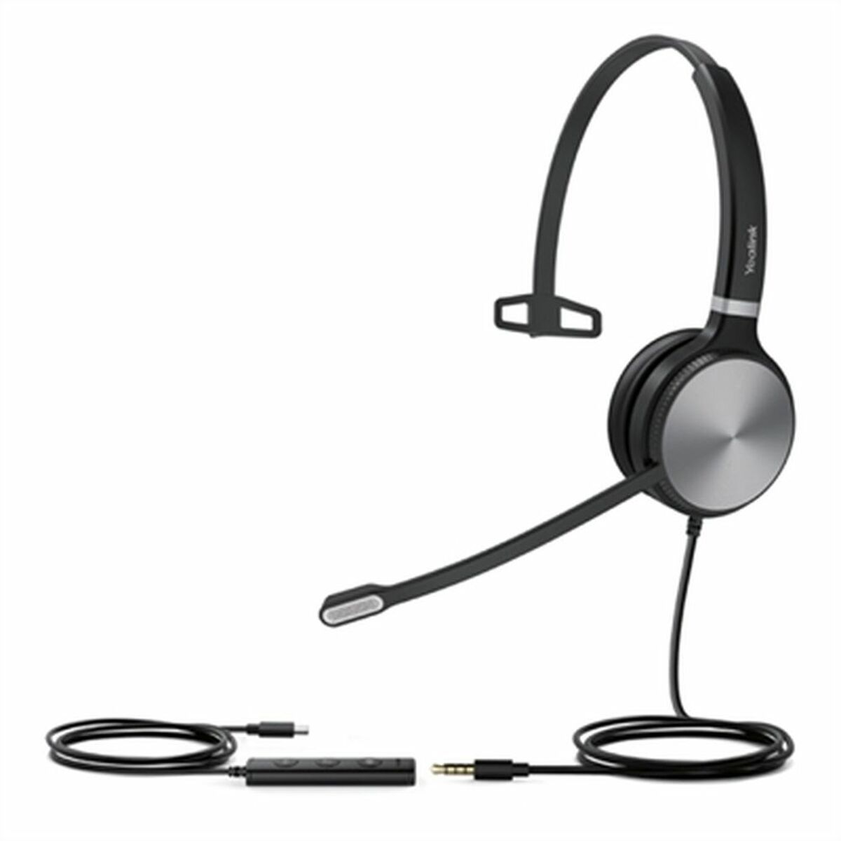 Auriculares com microfone Yealink UH36 Mono Preto Preto/Prateado