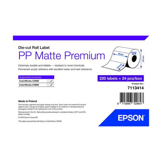 Papel para Imprimir Epson 7113414 Branco (24 Unidades)