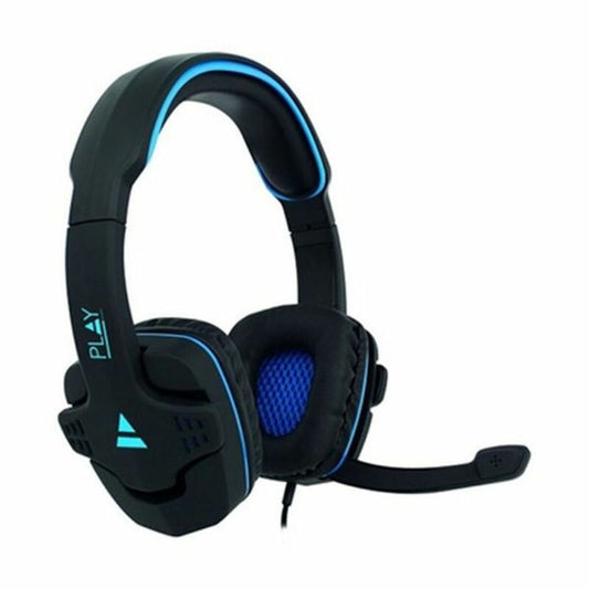 Auriculares com microfone para Vídeojogos Ewent PL3320 Preto Azul