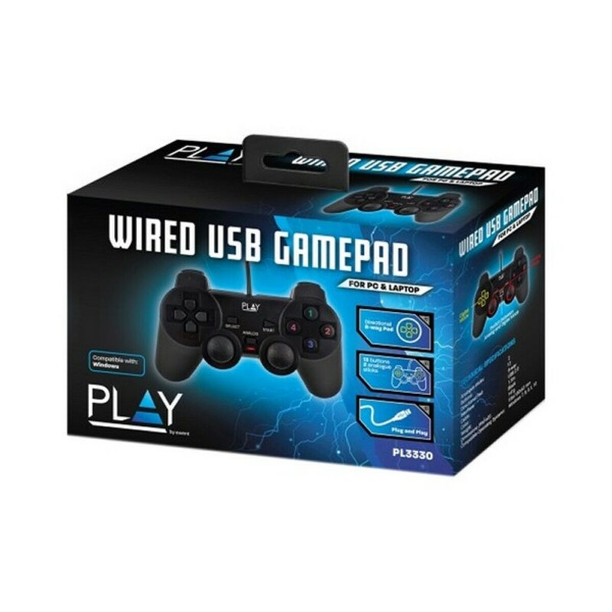 Comando Gaming Ewent PL3330 USB 2.0 PC Preto