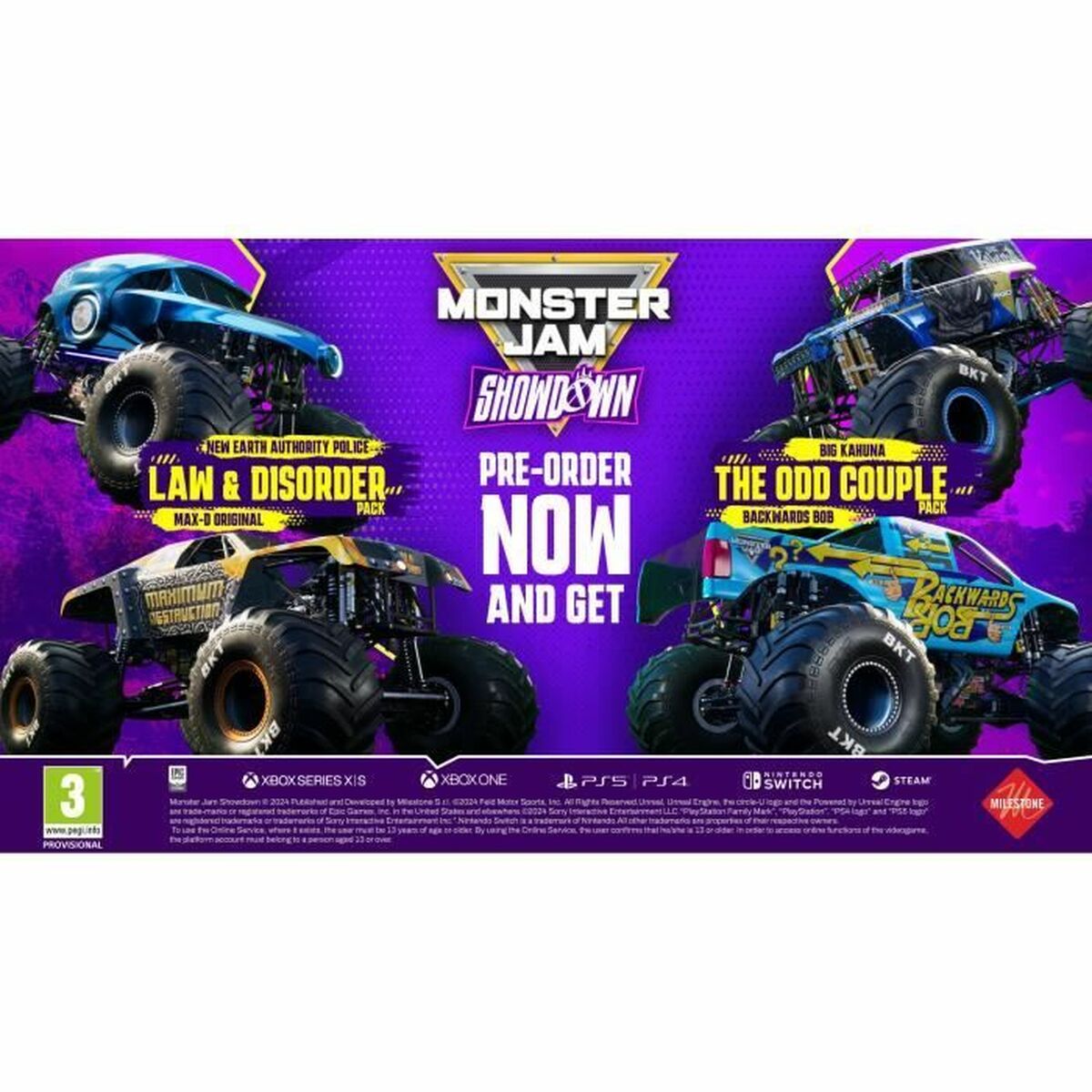 Jogo eletrónico PlayStation 4 Milestone Monster Jam Showdown