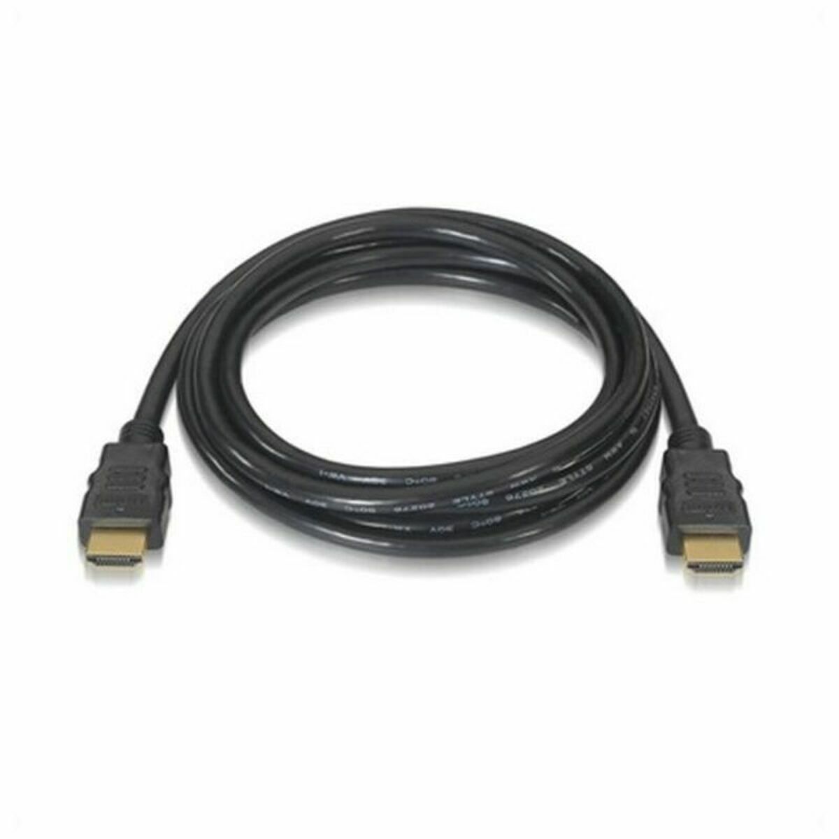 Cabo HDMI NANOCABLE 10.15.3600 V2.0 4K 0,5 m Preto 50 cm