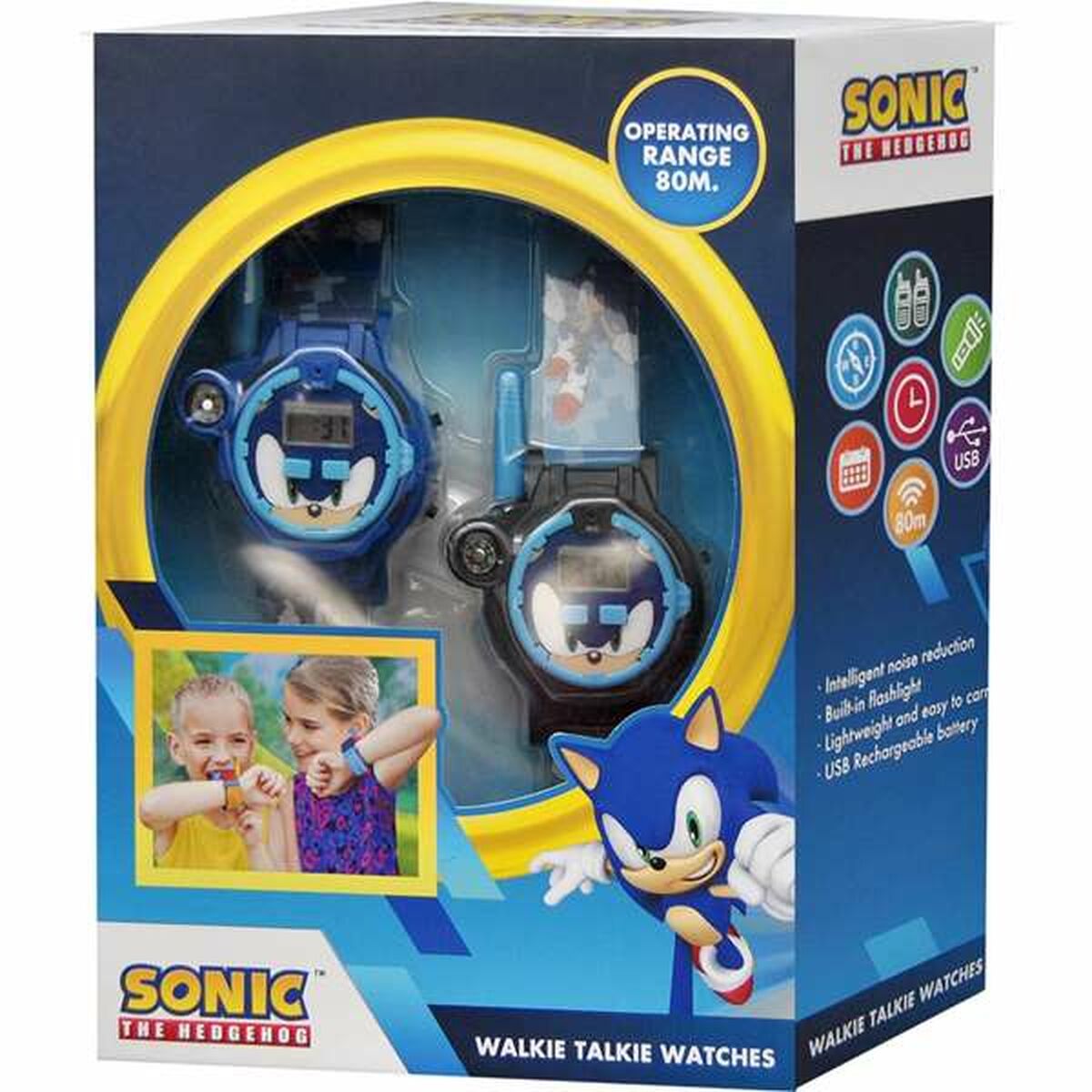 Relógio para bebês Sonic Walkie-Talkies 2 Peças