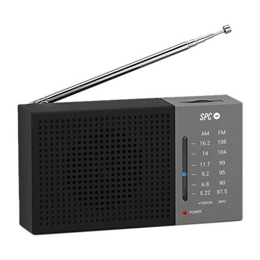 Rádio Transistor SPC Internet 4584N JETTY LIT AM/FM LR6 Cinzento