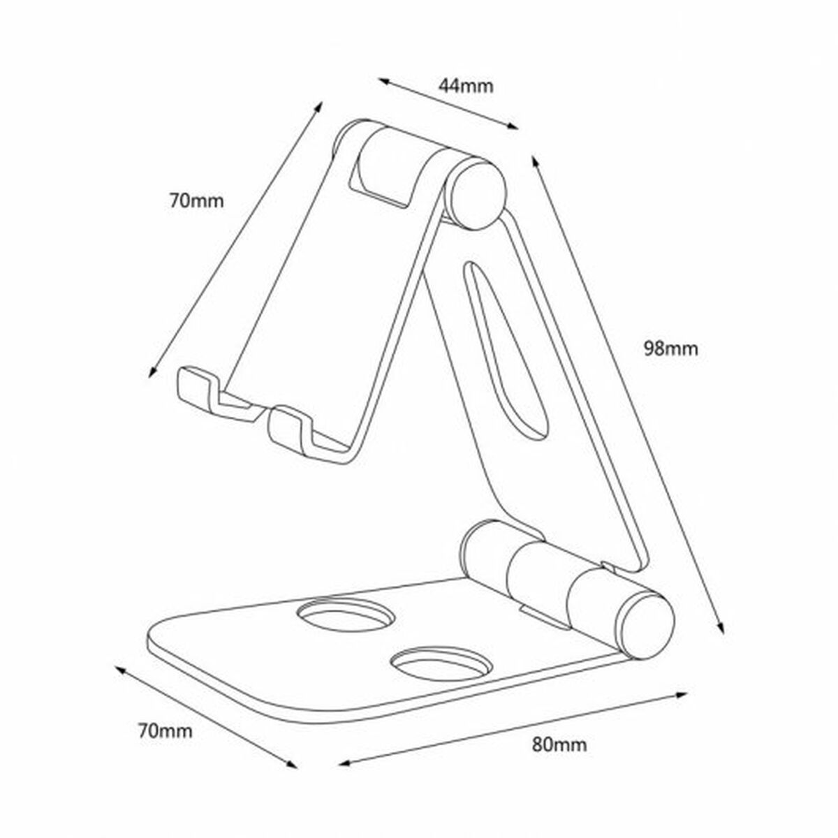 Suporte para telemóvel ou táblete Aisens MS2PM-086 Aço 8" (1 Unidade)