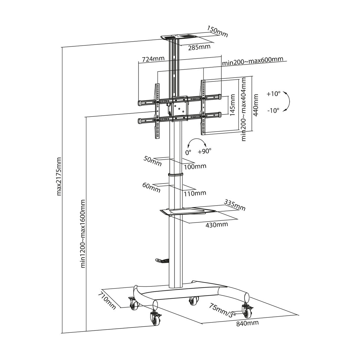 Suporte TV Aisens FT70TE-169 50 kg