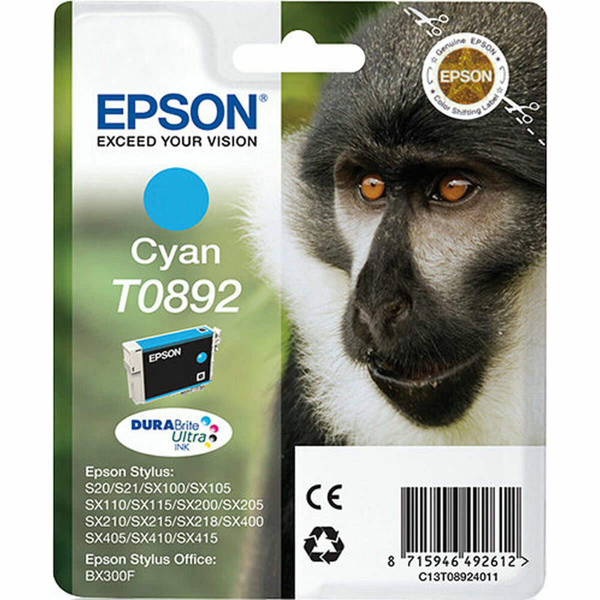 Tinteiro de Tinta Original Epson C13T08924011 Ciano