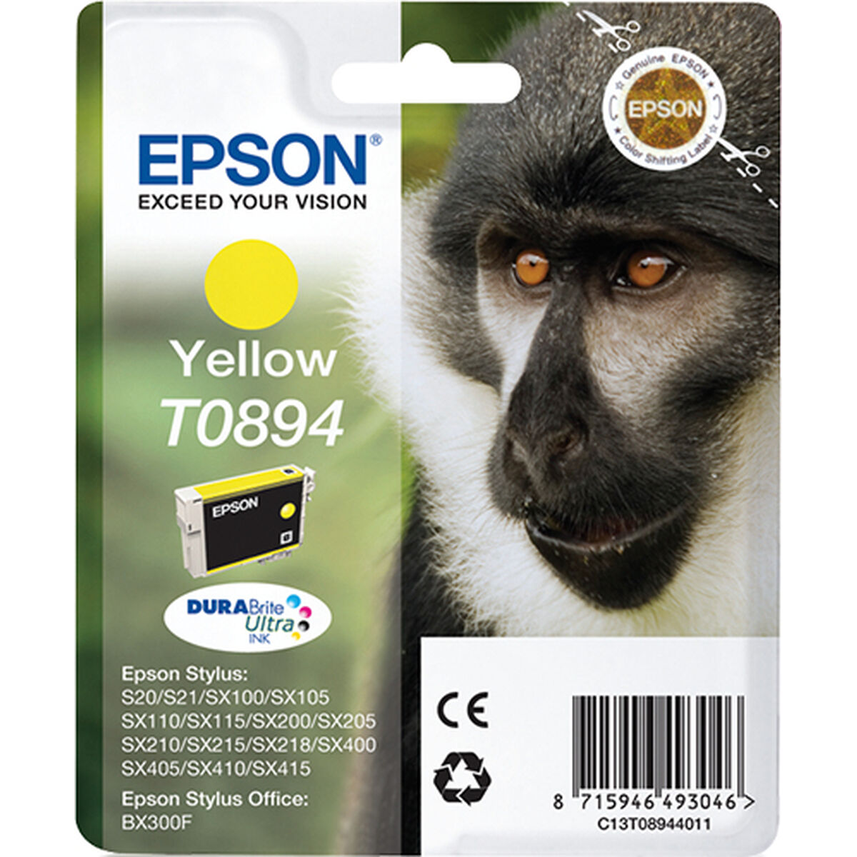 Tinteiro de Tinta Original S20/21/SX105 Epson C13T08944011 Amarelo