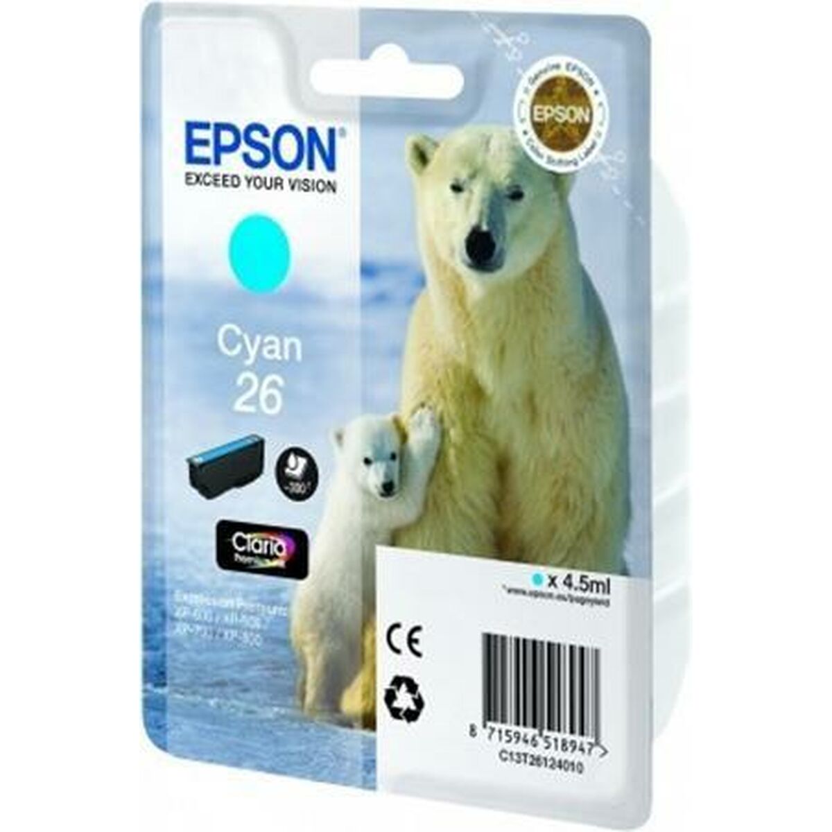 Tinteiro de Tinta Original Epson C13T26124012 Ciano