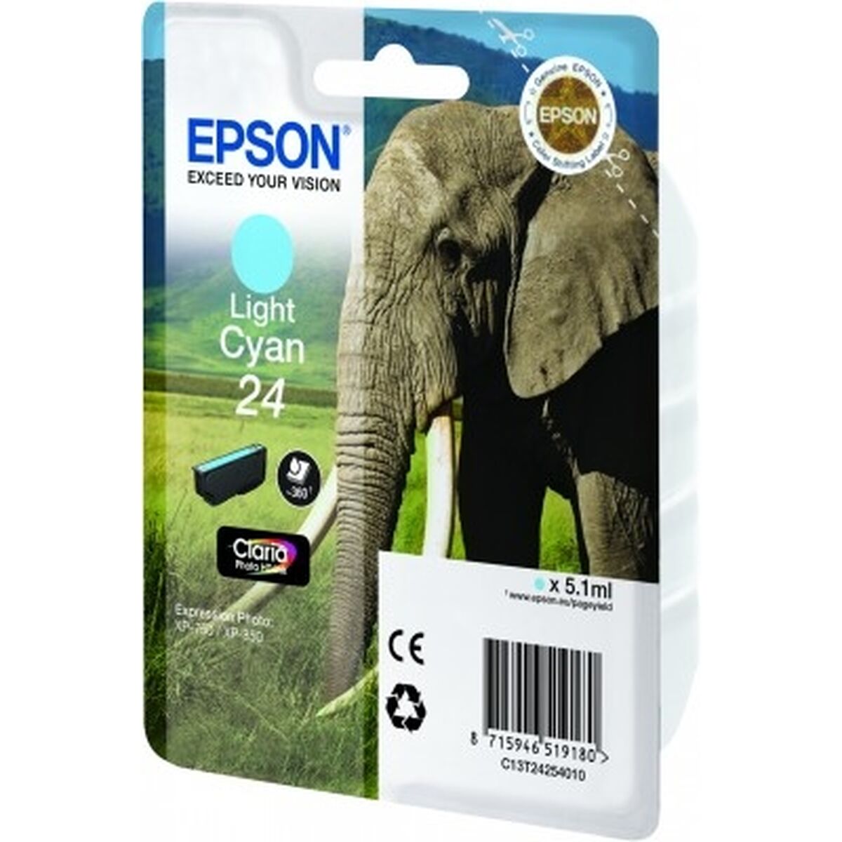 Tinteiro de Tinta Original Epson C13T24254012 Ciano Claro