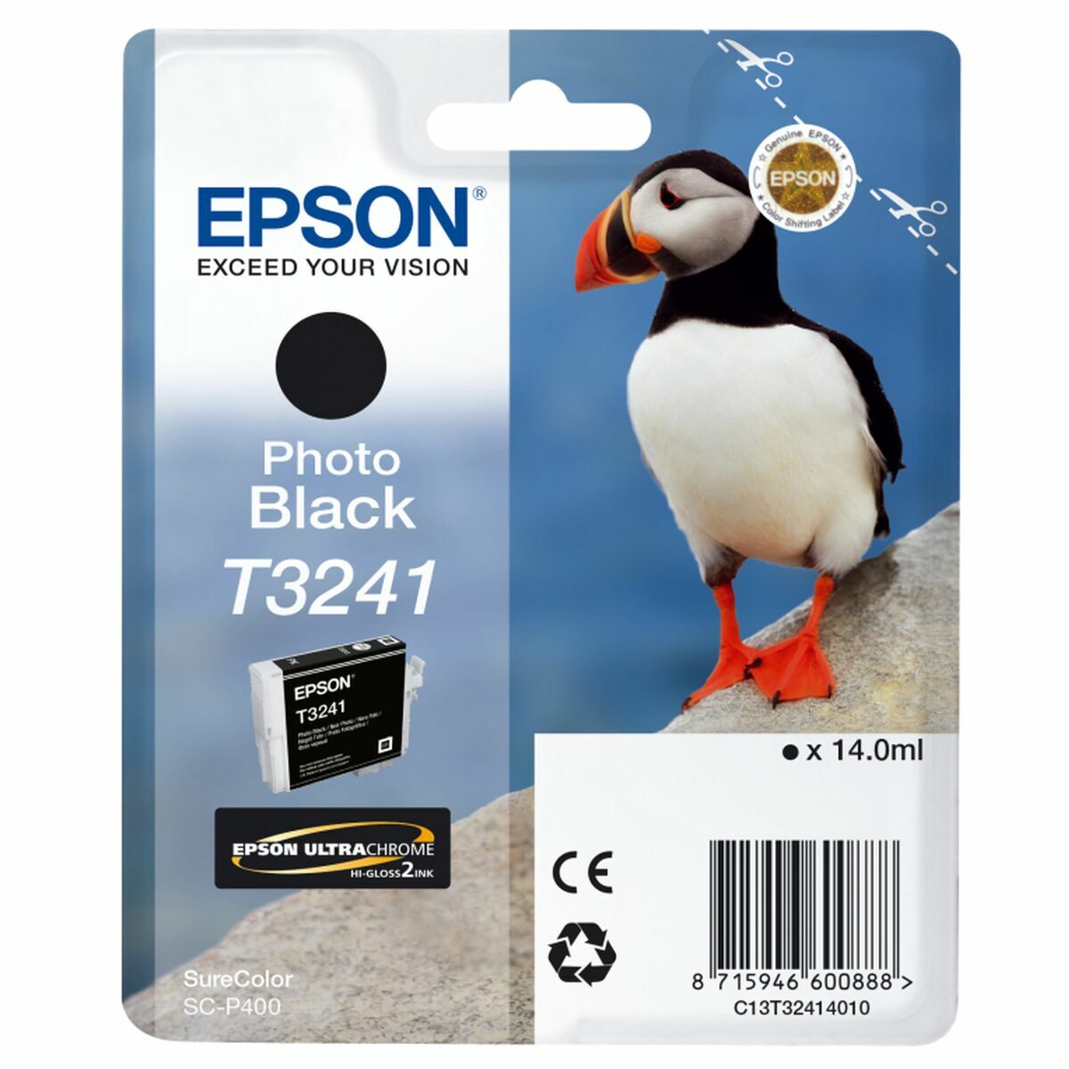 Tinteiro de Tinta Original Epson C13T32414010 Preto