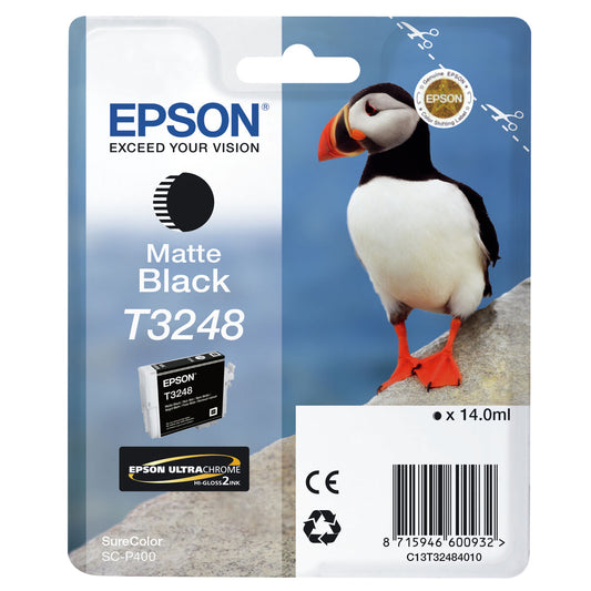 Tinteiro de Tinta Original Epson C13T32484010 Preto Preto mate